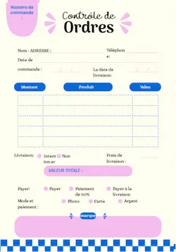 Mockup Contrôle Ordres